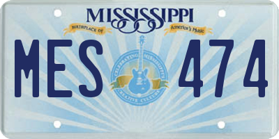 MS license plate MES474