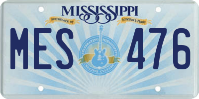MS license plate MES476