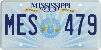 MS license plate MES479