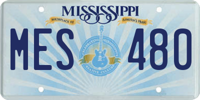 MS license plate MES480