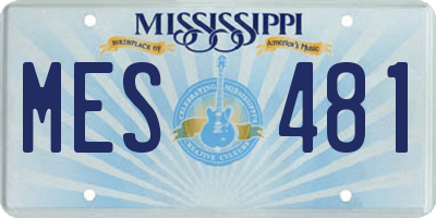 MS license plate MES481