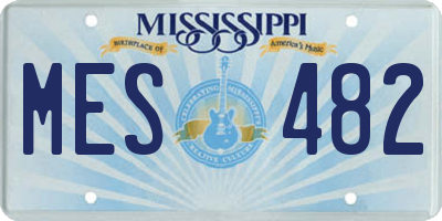 MS license plate MES482