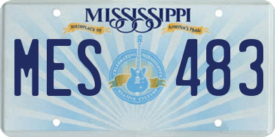 MS license plate MES483