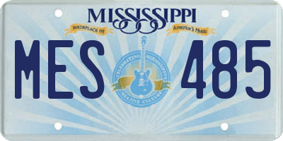 MS license plate MES485