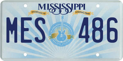 MS license plate MES486