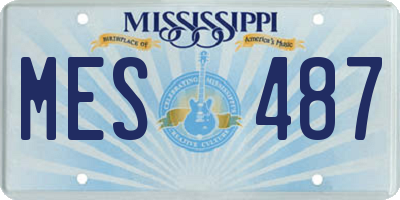 MS license plate MES487