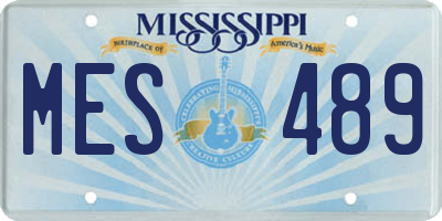 MS license plate MES489