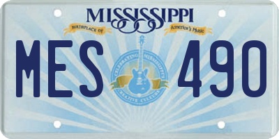 MS license plate MES490