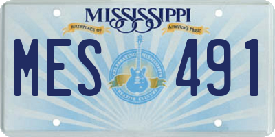 MS license plate MES491