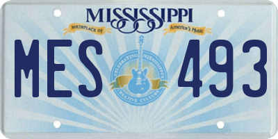 MS license plate MES493