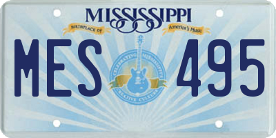 MS license plate MES495