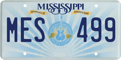 MS license plate MES499