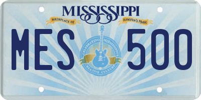 MS license plate MES500