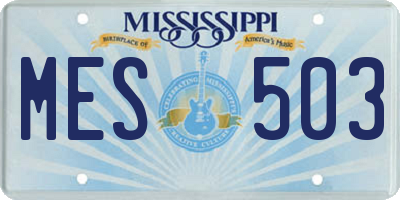 MS license plate MES503