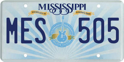 MS license plate MES505