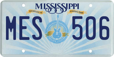MS license plate MES506