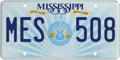 MS license plate MES508