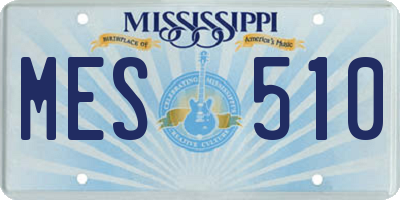 MS license plate MES510