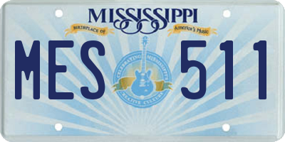 MS license plate MES511