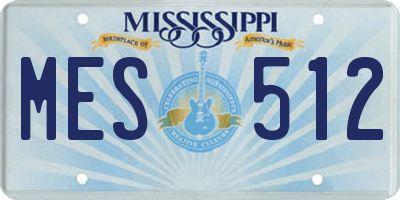 MS license plate MES512