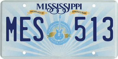 MS license plate MES513