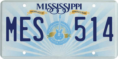MS license plate MES514