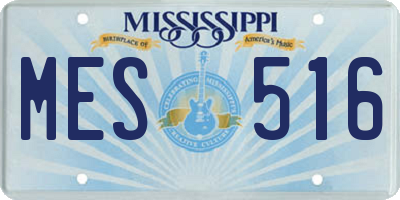 MS license plate MES516