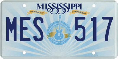 MS license plate MES517