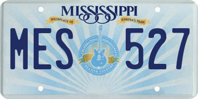 MS license plate MES527