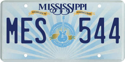 MS license plate MES544