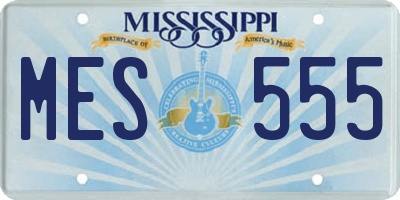 MS license plate MES555