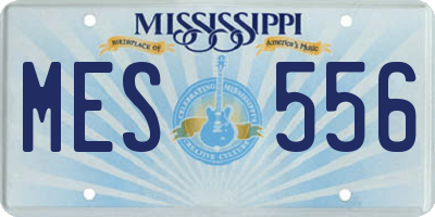 MS license plate MES556