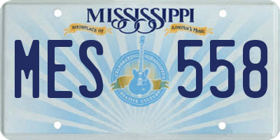 MS license plate MES558