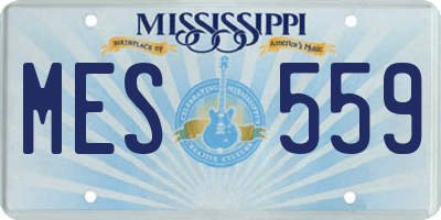 MS license plate MES559