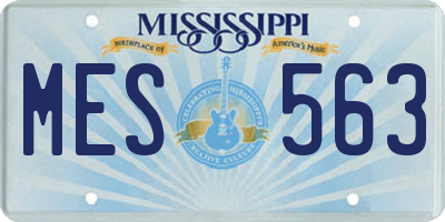 MS license plate MES563