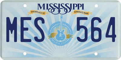 MS license plate MES564