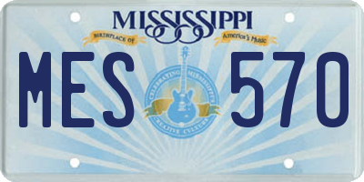 MS license plate MES570