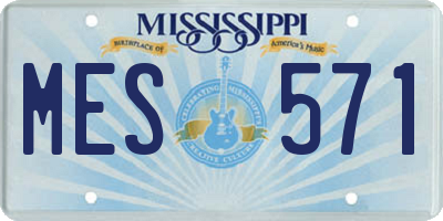 MS license plate MES571