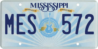 MS license plate MES572