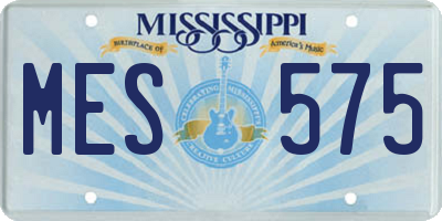 MS license plate MES575