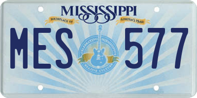 MS license plate MES577