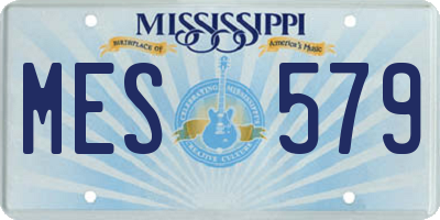 MS license plate MES579