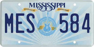 MS license plate MES584