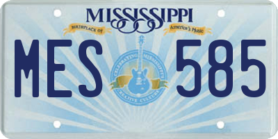 MS license plate MES585