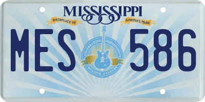 MS license plate MES586