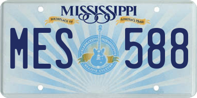 MS license plate MES588