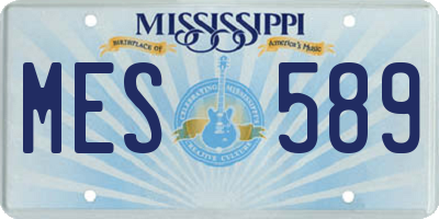 MS license plate MES589
