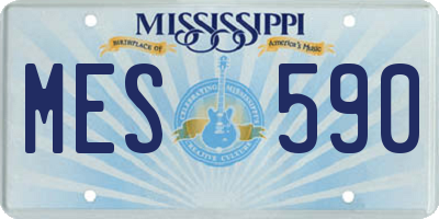 MS license plate MES590