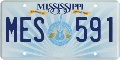 MS license plate MES591