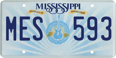 MS license plate MES593